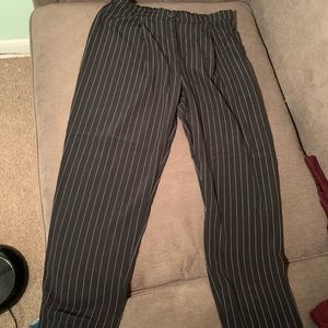 Silky black and white trousers. NEVER WORN